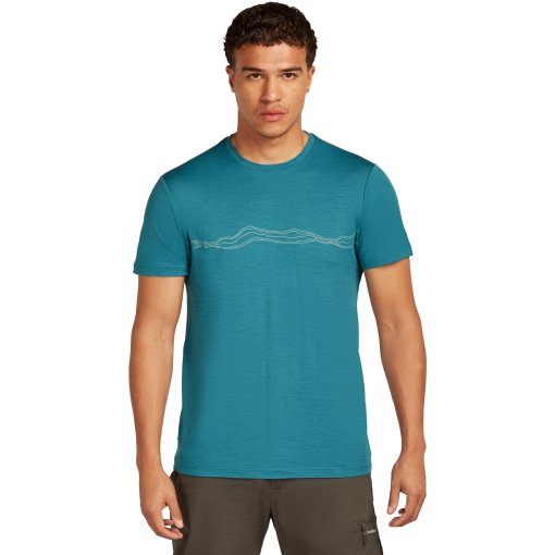 Foto de Icebreaker Camiseta Hombre - Merino 150 Tech Lite Mountain Pulse - Topaz