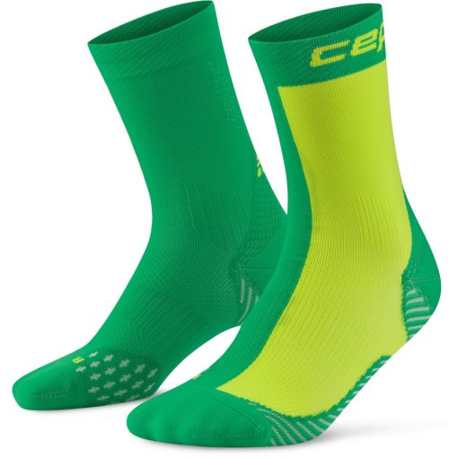 Immagine prodotto da CEP Calze a Compressione Uomo - Run Edt. Half&amp;Half Mid Cut - green/lime