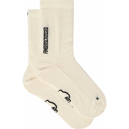 Immagine prodotto da FINGERSCROSSED Calzettoni Ciclismo - Light Merino Silk - Creme/White