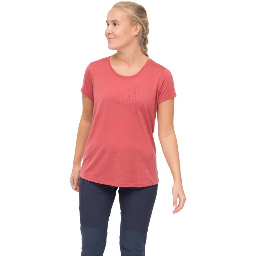 Foto de Bergans Camiseta Mujer - Vaagaa Adventure Merino - rusty dust/rusty dust triangle
