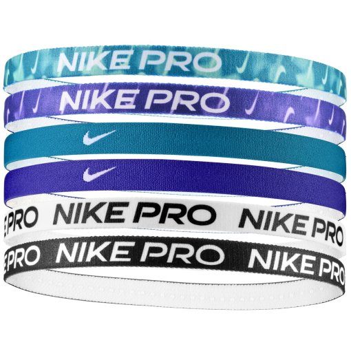 Foto de Nike Cinta para el Pelo - Flex Classic - Pack de 6 Printed - green abyss/court purple/black 388