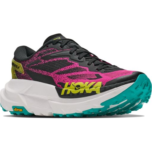 Produktbild von Hoka Mafate X Laufschuhe Damen - black / neon dragonfruit