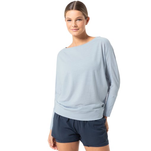 Immagine prodotto da SUPER.NATURAL Maglia a Maniche Lunghe Donna - Kula - Heather Blue