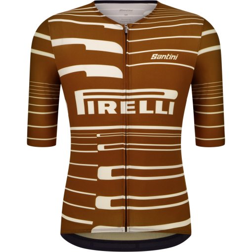 Photo produit de Santini Pirelli Sport Club Maillot à manches courtes unisexe RE94075CPCLUB - cioccolato CC