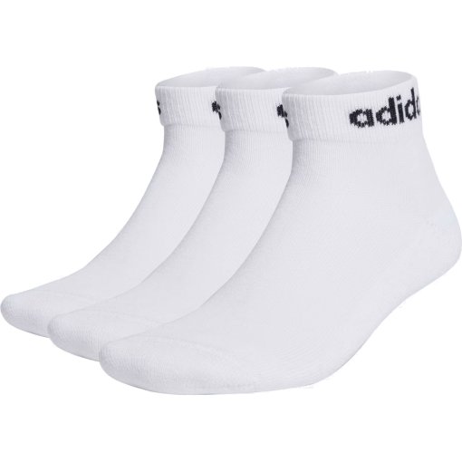 Picture of adidas Linear Cushioned Ankle Socks - 3 Pairs - white/black HT3457