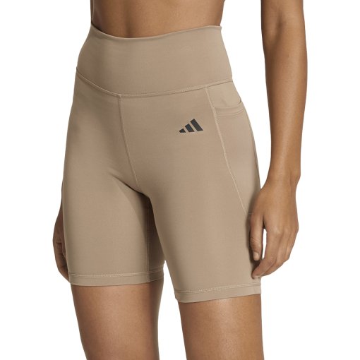 Productfoto van adidas Optime Essential 7&quot; Shorts Dames - chalky brown JZ0830