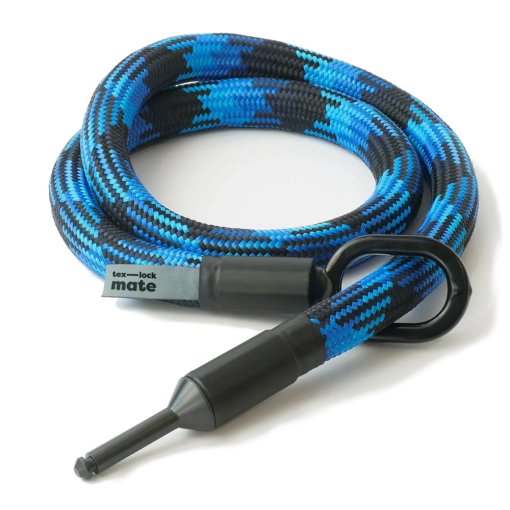 Foto de tex–lock Cable de inserción para Cerradura de Bastidor - mate Lock incl. Pocket - 120 cm - morpho blue