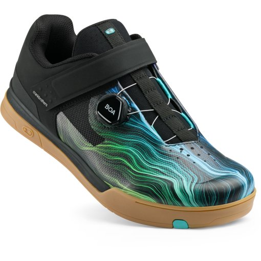 Foto de Crankbrothers Zapatillas MTB - Mallet BOA® - Swirl Limited Edition - negro/azul/gum