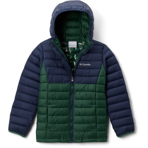 Produktbild von Columbia Powder Lite II Kapuzenjacke Jungen - Rain Forest/Collegiate Navy