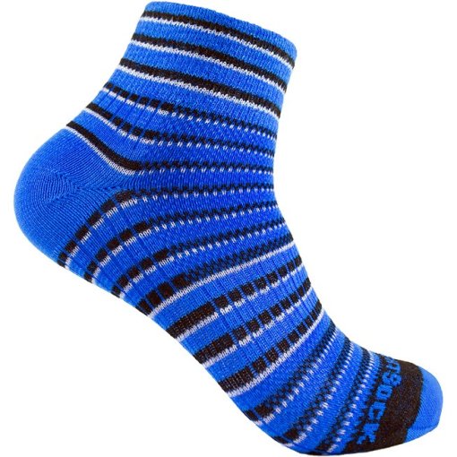 Foto de WRIGHTSOCK Calcetines de Rayas Doble Capa - Coolmesh II Quarter - azul-negro-blanco - 815-17