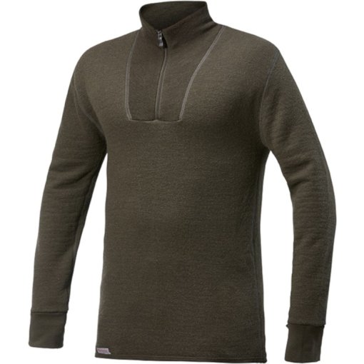Immagine prodotto da Woolpower Maglia Intima Maniche Lunghe Unisex - Zip Turtleneck 400 - pine green