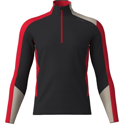 Photo produit de Löffler T-Shirt Manches Longues Midlayer Homme - Harley Transtex® - black/red A02