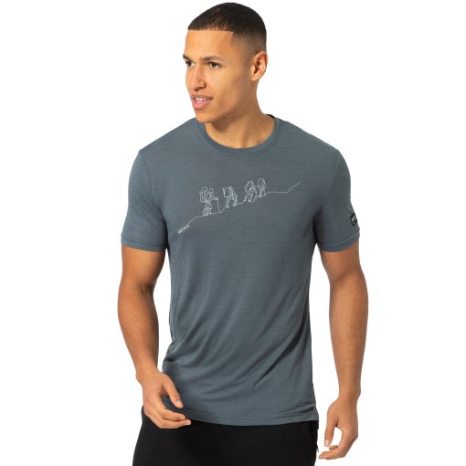 Immagine prodotto da SUPER.NATURAL Maglietta Uomo - Hiking - Turbulence Blue/White Stone