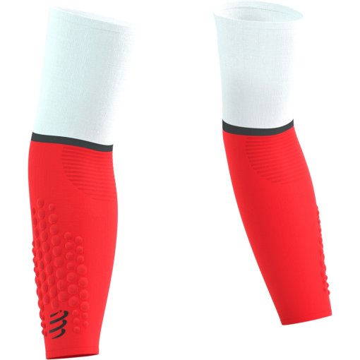 Foto de Compressport Manguitos de Compresiónes - ArmForce Ultralight - white/fluo red