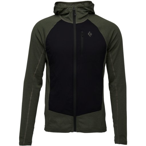 Immagine prodotto da Black Diamond Felpa con Cappuccio Uomo - Coefficient LT Hybrid Hoody - Tundra-Black