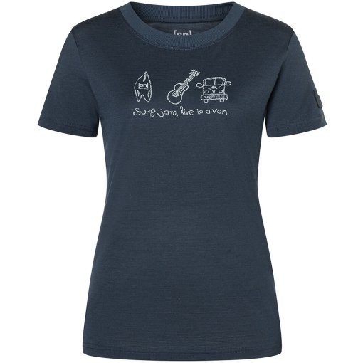 Photo produit de SUPER.NATURAL Van Life Bio J T-shirt pour femmes - Blueberry/Feather Grey