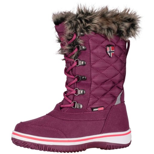 Image of Trollkids Holmenkollen XT Snow Boots Girls - Deep Ruby/Frozen Berry/Pink Salmon