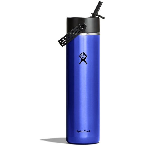 Zdjęcie: Hydro Flask 24oz Lightweight Wide Mouth Butelka izolowana + nakrętka ze słomką – 710 ml - Sapphire Blue