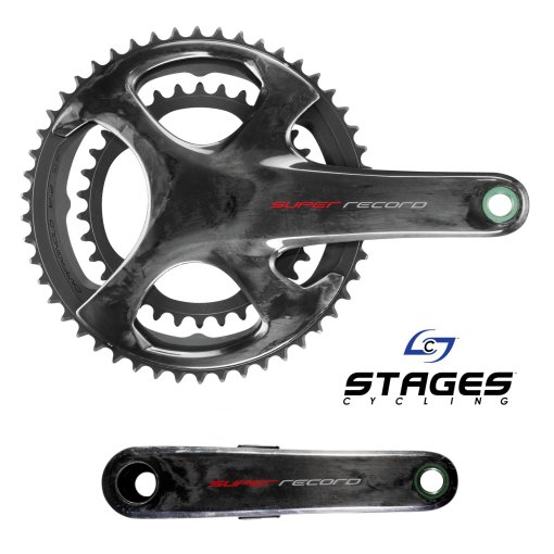 Photo produit de Campagnolo Super Record / Stages L Powermeter Crankset - 2x12-speed - 50/34 Teeth