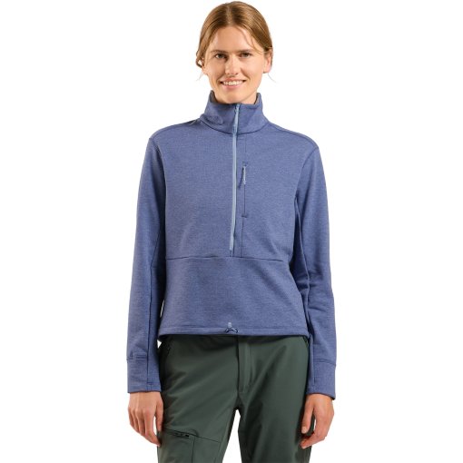Foto de Odlo Mid Layer Mujer - Essentials Grid Fleece Half-Zip Multisport - blue heron melange