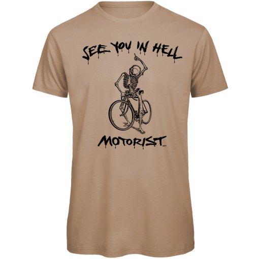 Foto de RTTshirts Camiseta Ciclismo Hombre - Hellboy - marrón claro