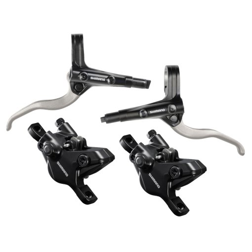 Immagine prodotto da Shimano Freno a Disco Idraulico - BL-MT401 + BR-MT410 - J-Kit - Set Anteriore + Posteriore - nero / argento