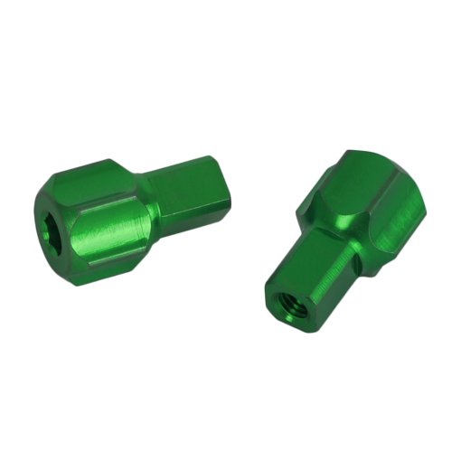 Kuva tuotteesta OAK Components Jarruvivun säätöpultti - Titanium | yhteensopiva SRAM Jarrut | 2 kappale - vihreä