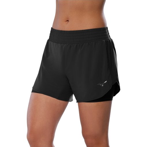 Foto de Mizuno Pantalones Cortos 2 en 1 Mujer - 4.5 - Negro