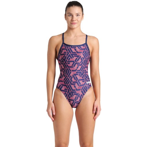 Immagine prodotto da arena Costume Intero Donna - Performance Escape Challenge Back - Navy/Team Rosso Bianco Blu