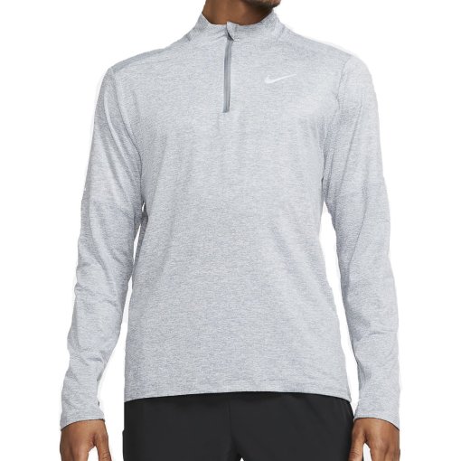 Foto de Nike Camiseta de Correr Hombre - Dri-Fit 1/4-Zip - smoke grey/grey fog/reflective silver DD4756-084