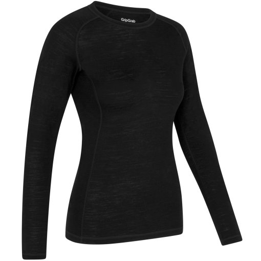 Productfoto van GripGrab Merino Blend Thermo-hemd met lange mouwen voor dames - Black