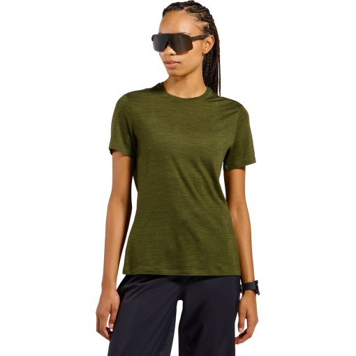 Picture of Odlo Ascent Merino-Blend 130 T-Shirt Women - guacamole melange