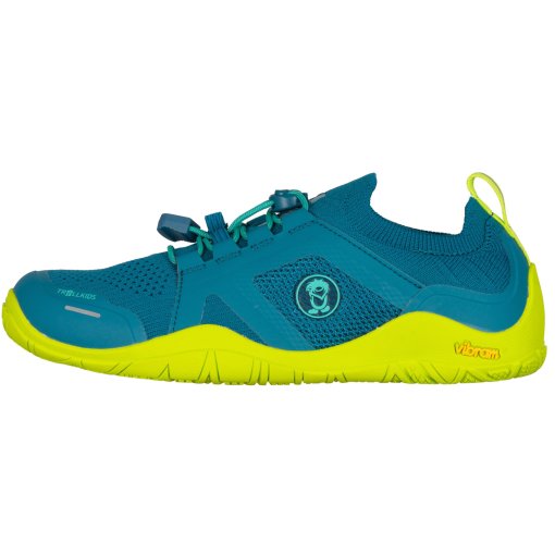 Photo produit de Trollkids Nordland Hiker Chaussures pour pieds nus pour enfants - Summernight Blue/Cool Lime