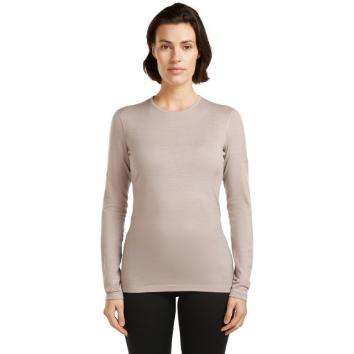 Picture of Icebreaker Merino 200 Oasis Long Sleeve Crewe Thermal Top Women - Pink Quartz