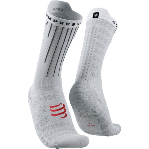 Produktbild von Compressport Aero Kompressionssocken - white/fluo red