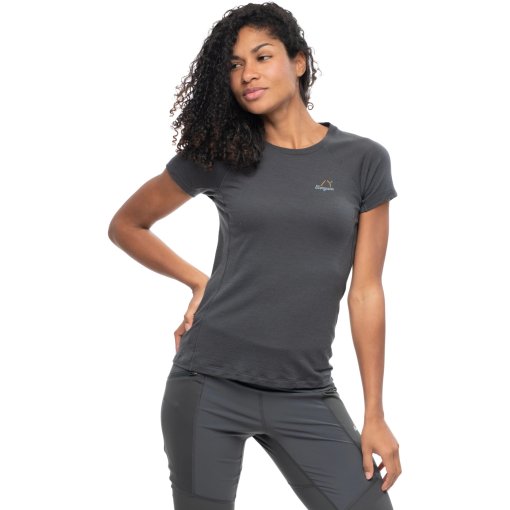 Photo produit de Bergans Y LightLine Merino Tee Femmes - dark shadow grey/pearl grey