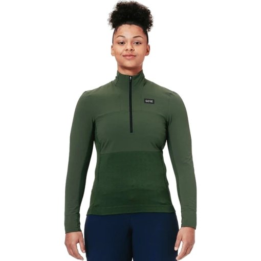 Produktbild von GOREWEAR TrailKPR Hybrid 1/2-Zip Langarmshirt Damen - utility green BH00