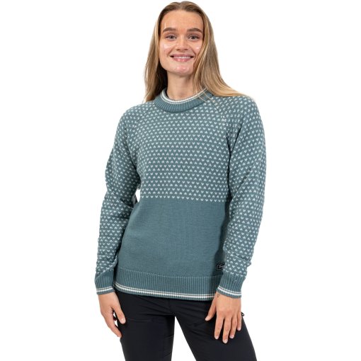 Foto de Bergans Jersey Mujer - Alvdal Wool Jumper - grey sage/vanilla white