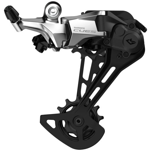 Productfoto van Shimano CUES RD-U6000 Achterderailleur - Shadow RD+ | 1x10/11-voudig | Polished Silver Edition - middellang (GS)