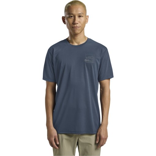 Foto de Jack Wolfskin Camiseta Hombre - Vonnan Graphic - PEAK TRAIL midnight sky