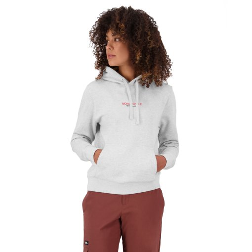 Photo produit de Mons Royale Inversion Merino Sweat à capuche pour femmes - light grey heather