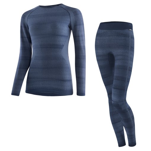 Produktbild von Löffler Transtex® Hybrid Langes Unterwäsche-Set Damen - dunkelblau 495