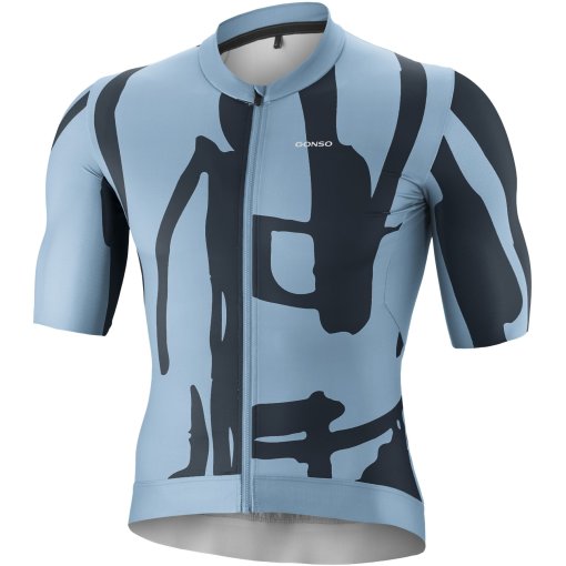 Produktbild von Gonso Road Kurzarmtrikot Print Herren - Stormy Blue / Outerspace