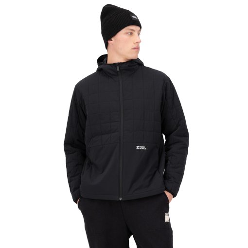 Photo produit de Mons Royale Veste à Capuche Homme - Canyon Merino Insulated - noir