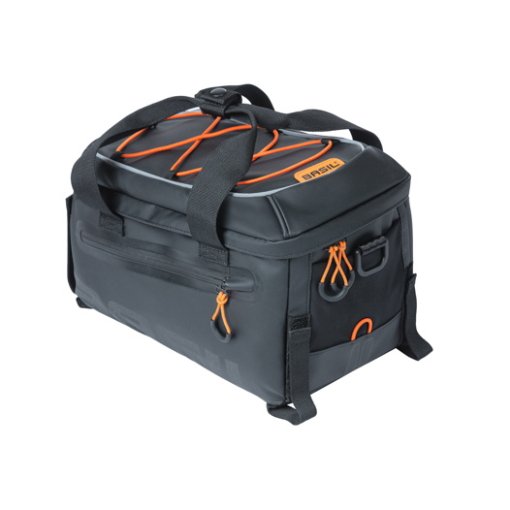 Produktbild von Basil Miles Tarpaulin Gepäckträgertasche 7L - schwarz/orange