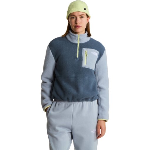 Productfoto van The North Face Yumiori 1/4 Zip Fleece Trui Dames - Granite Grey/Frost Grey