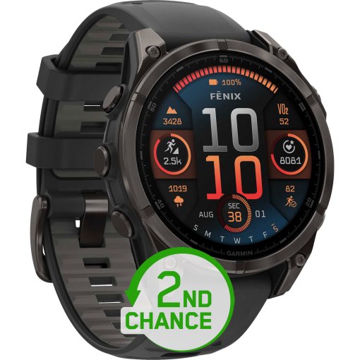 Produktbild von Garmin fenix 8 AMOLED Sapphire GPS Smartwatch - 47mm - Black/Carbon Gray Titanium DLC - B-Ware