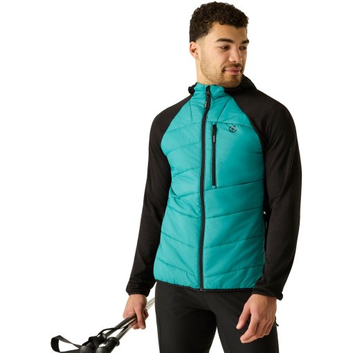 Foto de Dare 2b Aero Fuse Padded Chaqueta híbrida para hombre - ZFH Teal/Black