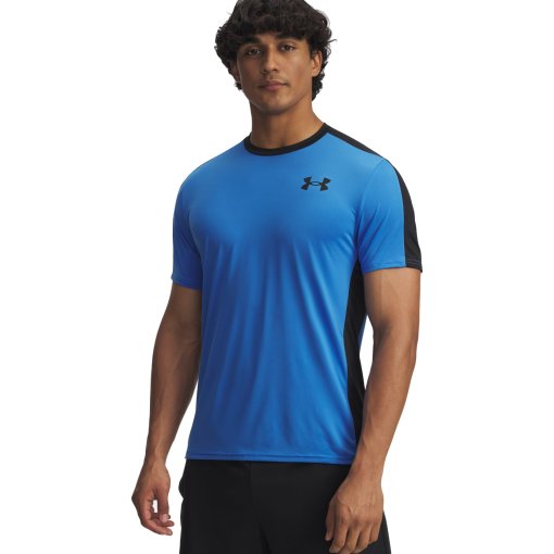 Foto de Under Armour Camiseta de Manga Corta Hombre - HeatGear® Wordmark - Blue Atlantis/Black