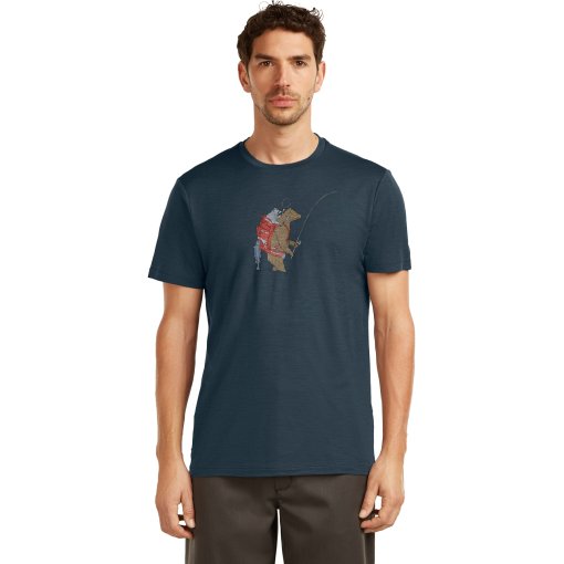 Photo produit de Icebreaker Merino 150 Tech Lite T-shirt « Bear Catch » pour hommes - Abyss